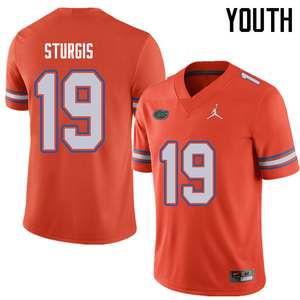 Jordan Brand Youth #19 Caleb Sturgis Florida Gators College Football Jerseys Sale-Orange